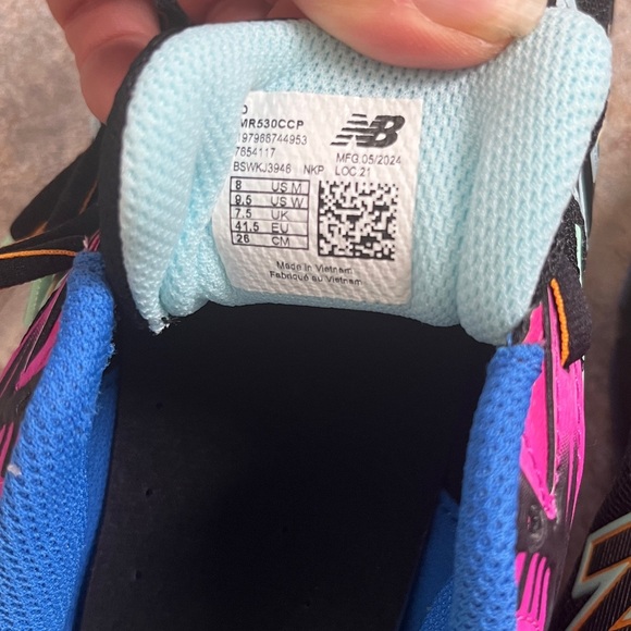 New Balance 530 Mens 8 / Women 9.5 Neon Nights Black Pink  New Balance 530 Sneaker Neon Lights Size 9.5 Woman or 8 Mens NIB